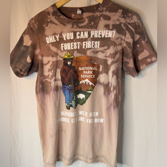 Smokey The Bear T-Shirt Forest Fire Prevention Tie Dye Size Small - Picture 2 of 4